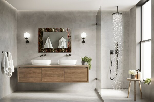 Zrkadlo s potlačeným rámom Etnický ornamentální vzor