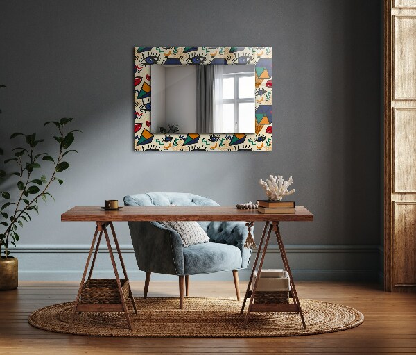 Zrkadlo s motívom Tvary očí a úst