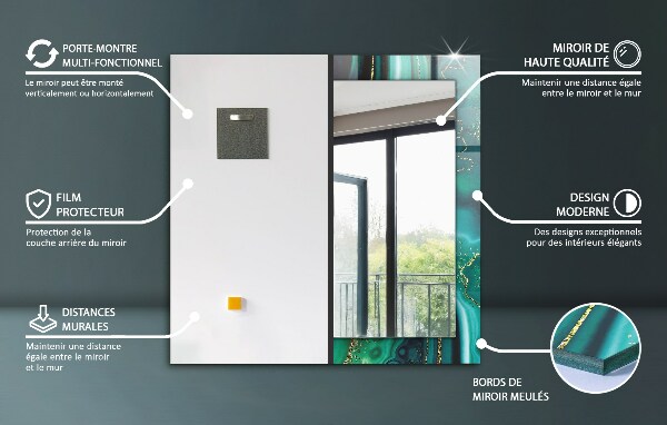 Dekoračné zrkadlo na stenu Květinový vzor látky