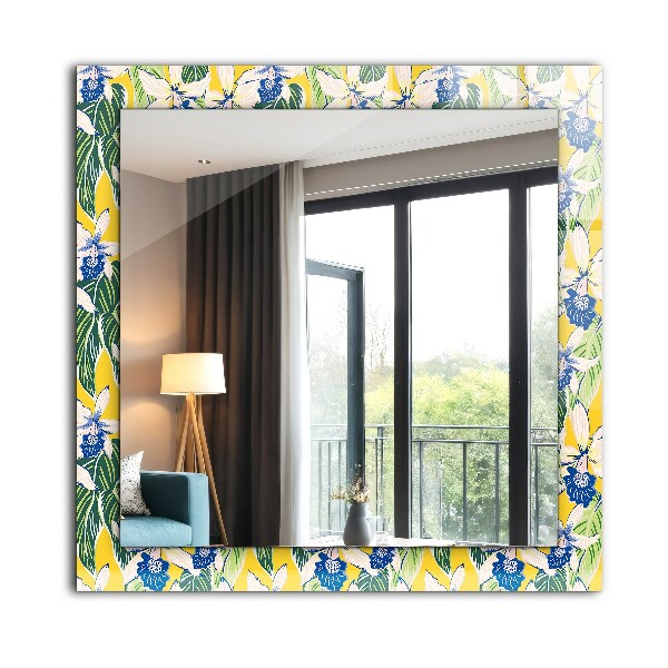 Dekoračné zrkadlo na stenu Květy a listy