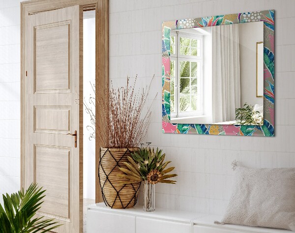 Dekoračné zrkadlo Květy a listy