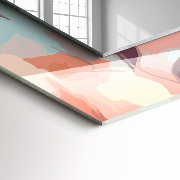 Ozdobné zrkadlo Květiny pastelové listy