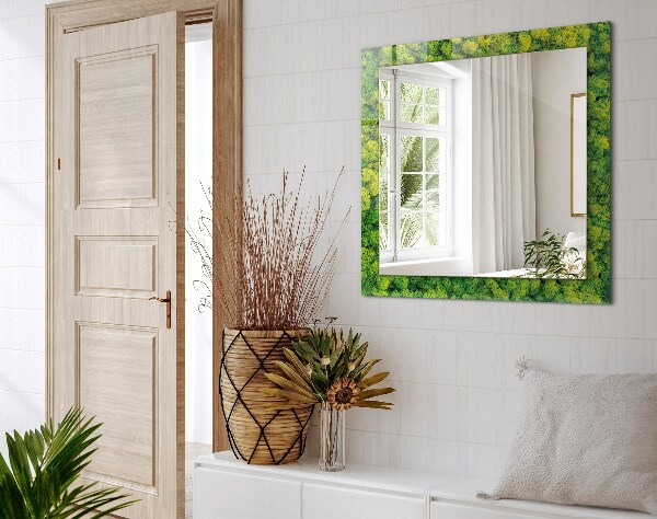 Zrkadlo s potlačeným rámom Zelený mech