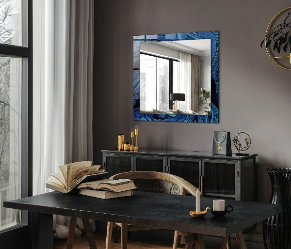 Zrkadlo s motívom Abstraktní modrý vzor