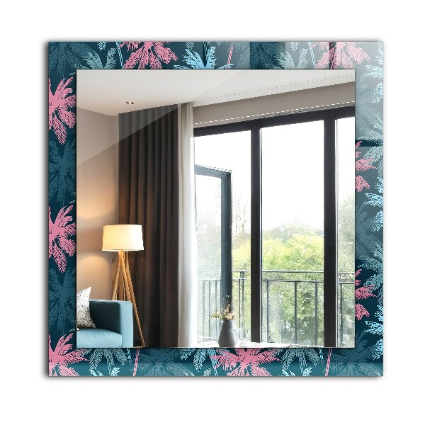 Dekoračné zrkadlo na stenu Barevný vzor palem