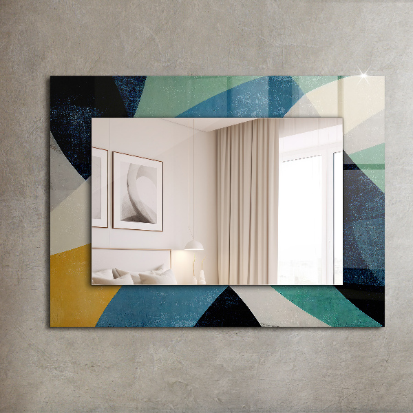 Zrkadlo s potlačeným rámom Abstraktní barevné vzory