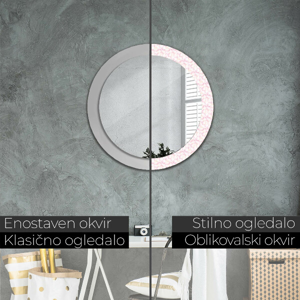 Kulaté dekorační zrcadlo Okvětní lístky květin