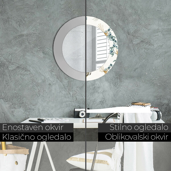 Kulaté dekorační zrcadlo na zeď Chinoseries