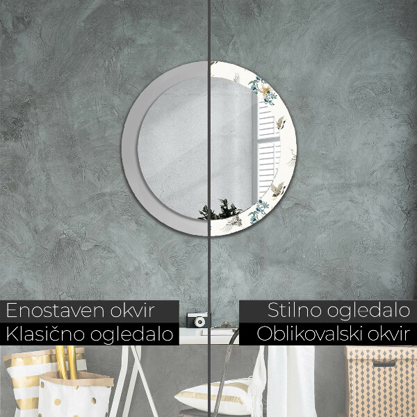 Kulaté dekorační zrcadlo na zeď Chinoseries