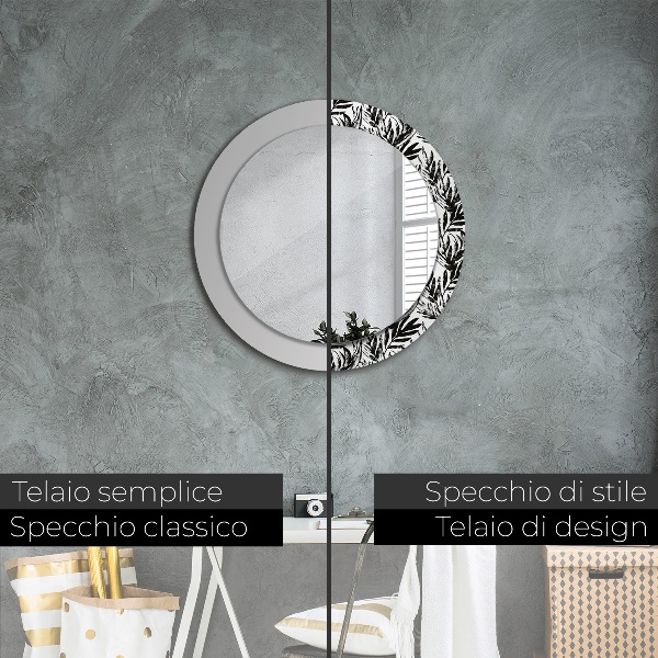 Kulaté dekorační zrcadlo na zeď Netvor
