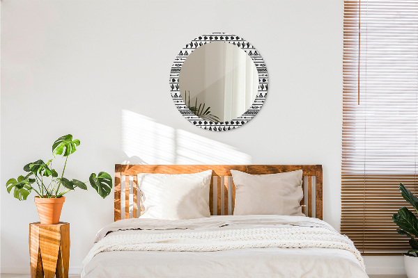 Kulaté dekorační zrcadlo Boho minimalistický