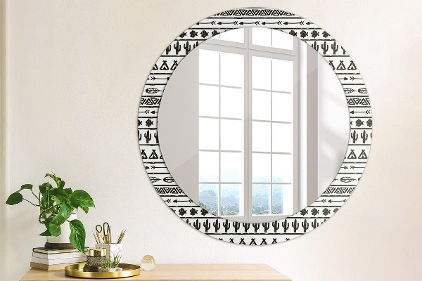 Kulaté dekorační zrcadlo Boho minimalistický