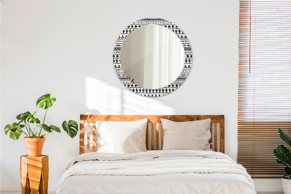 Kulaté dekorační zrcadlo Boho minimalistický
