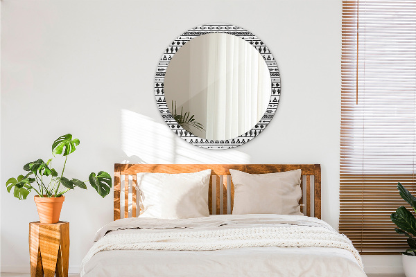 Kulaté dekorační zrcadlo Boho minimalistický