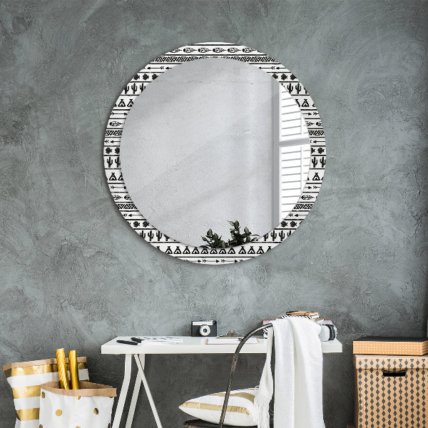 Kulaté dekorační zrcadlo Boho minimalistický