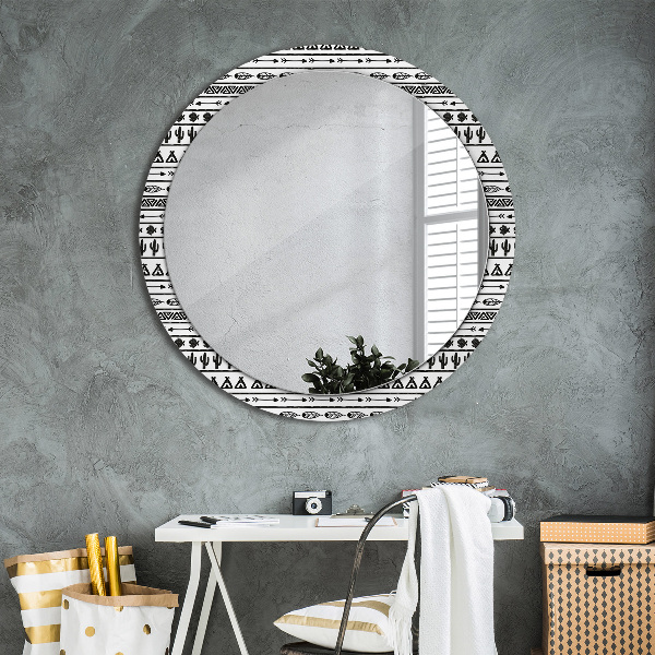 Kulaté dekorační zrcadlo Boho minimalistický