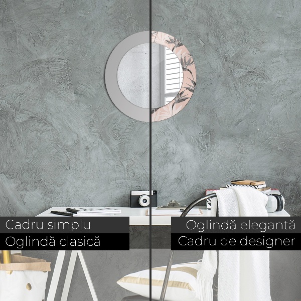 Kulaté dekorační zrcadlo Ptačí ráj