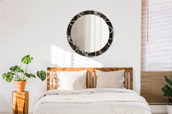 Kulaté zrcadlo s potiskem Starožitné dlaždice