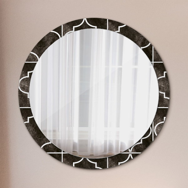 Kulaté zrcadlo s potiskem Starožitné dlaždice