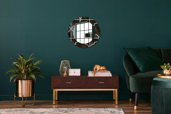 Kulaté zrcadlo s potiskem Starožitné dlaždice