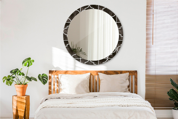 Kulaté zrcadlo s potiskem Starožitné dlaždice