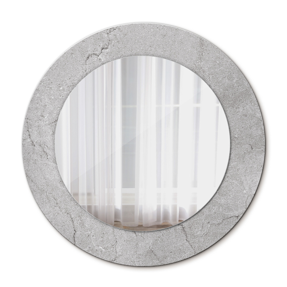 Kulaté dekorační zrcadlo Šedý cement