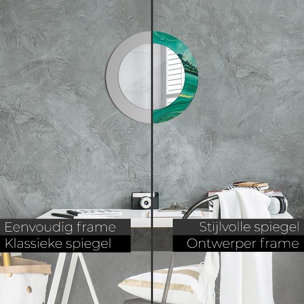 Kulaté dekorační zrcadlo Achát Jaspis Marble