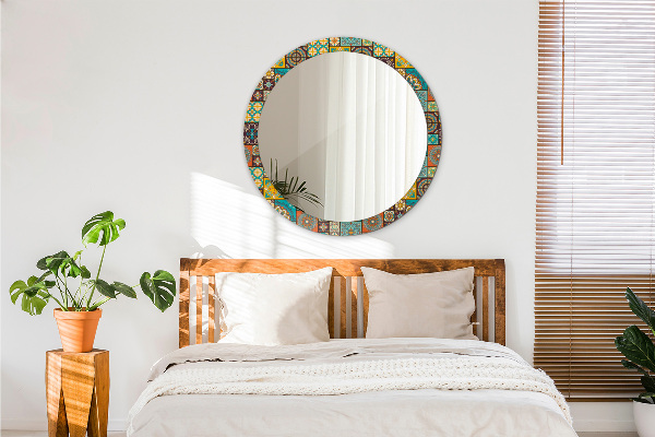 Kulaté dekorační zrcadlo na zeď Arabský vzor