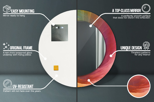 Kulaté zrcadlo s potiskem Hypnotická spirála