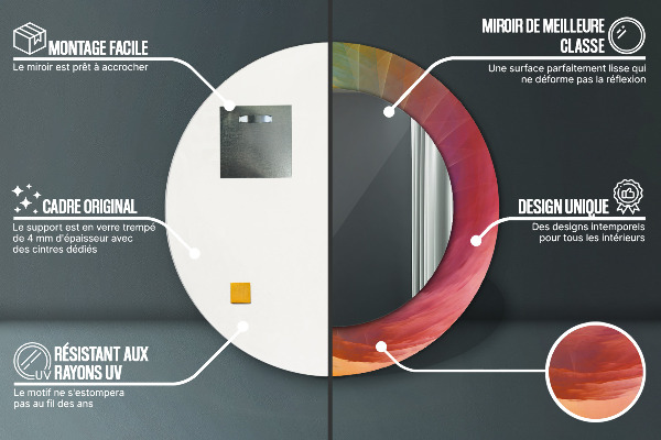 Kulaté zrcadlo s potiskem Hypnotická spirála