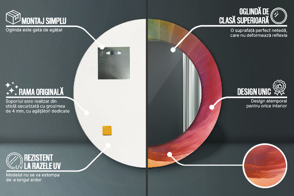 Kulaté zrcadlo s potiskem Hypnotická spirála