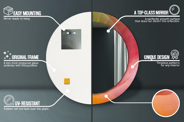 Kulaté zrcadlo s potiskem Hypnotická spirála