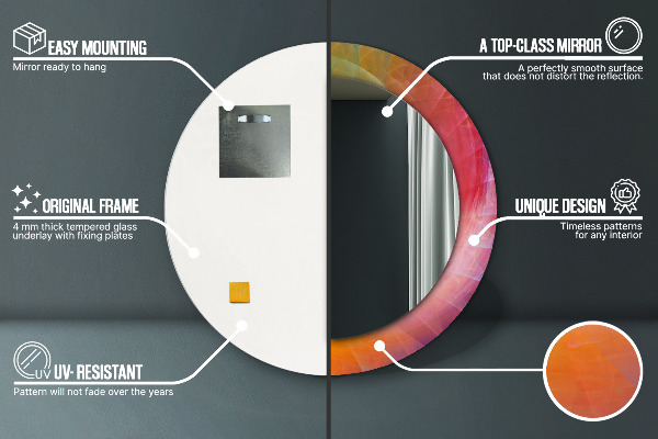 Kulaté zrcadlo s potiskem Hypnotická spirála