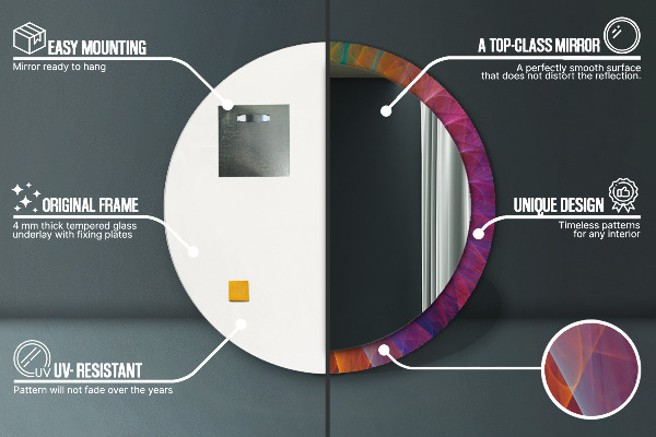 Kulaté zrcadlo s potiskem Hypnotická spirála