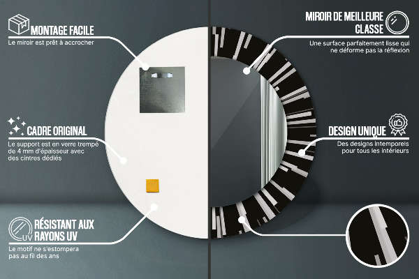 Kulaté zrcadlo s potiskem Radiální složení
