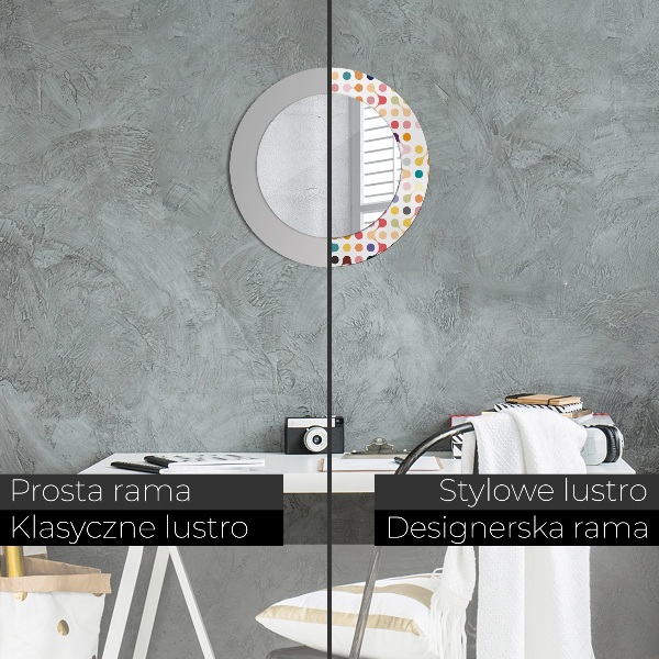 Kulaté dekorační zrcadlo Bezešvé vícebarevné