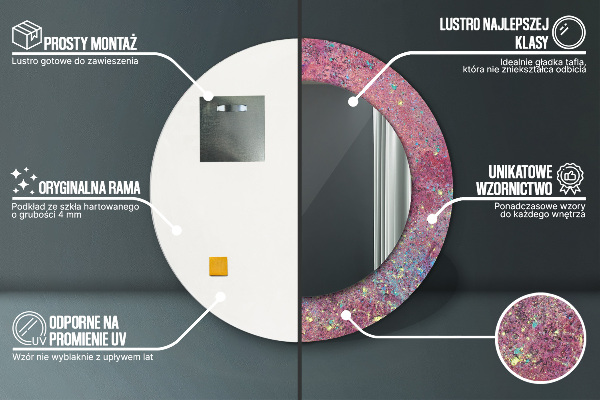 Kulaté dekorační zrcadlo Festival barev