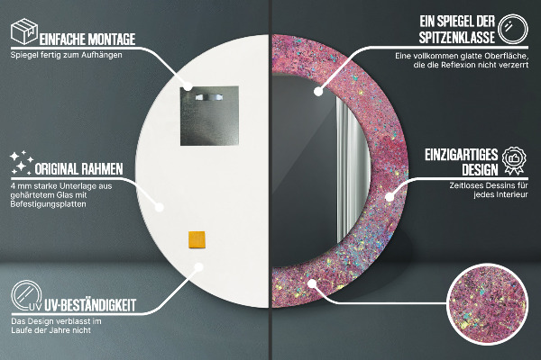 Kulaté dekorační zrcadlo Festival barev