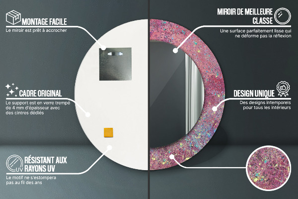 Kulaté dekorační zrcadlo Festival barev