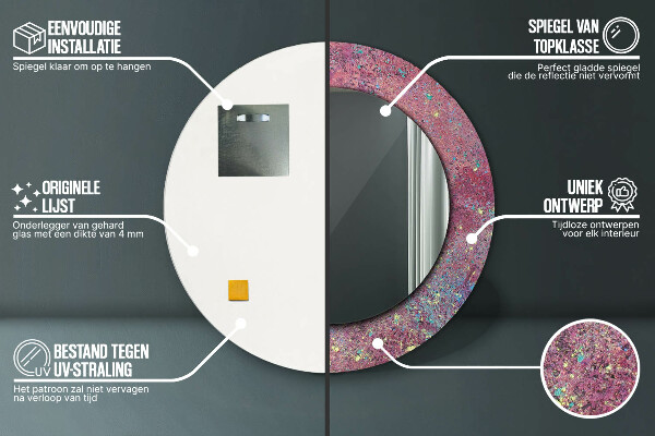 Kulaté dekorační zrcadlo Festival barev