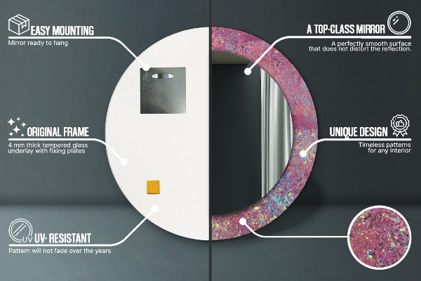 Kulaté dekorační zrcadlo Festival barev