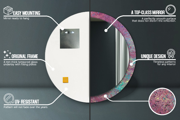 Kulaté dekorační zrcadlo Festival barev