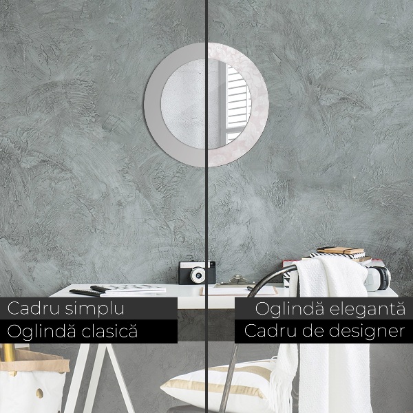 Kulaté dekorační zrcadlo na zeď Jemná textura Roccoco