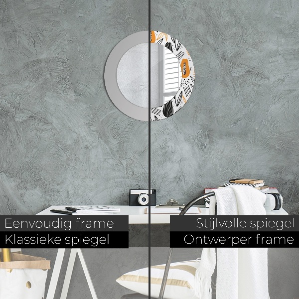 Kulaté zrcadlo rám s potiskem Papai vzor