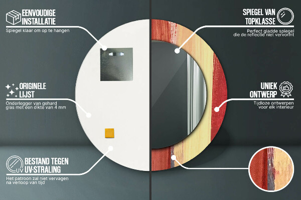 Kulaté dekorační zrcadlo Abstraktní obrázek