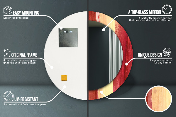 Kulaté dekorační zrcadlo Abstraktní obrázek