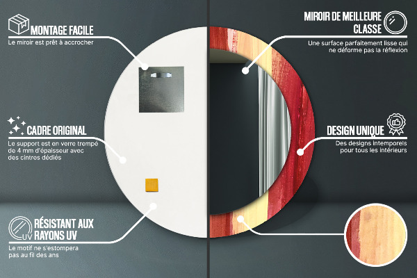 Kulaté dekorační zrcadlo Abstraktní obrázek