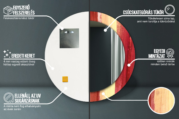 Kulaté dekorační zrcadlo Abstraktní obrázek