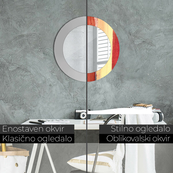 Kulaté dekorační zrcadlo Abstraktní obrázek