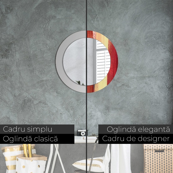 Kulaté dekorační zrcadlo Abstraktní obrázek